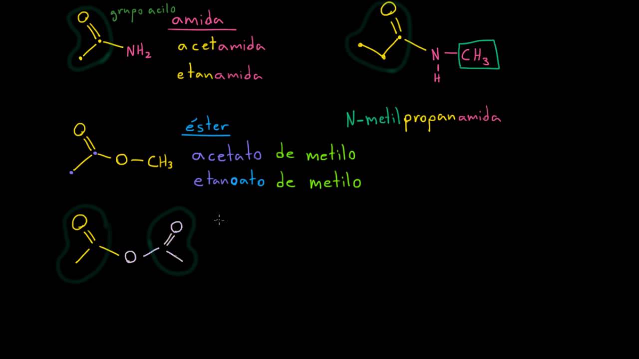 Amidas, anhídridos, ésteres y cloruros de acilo