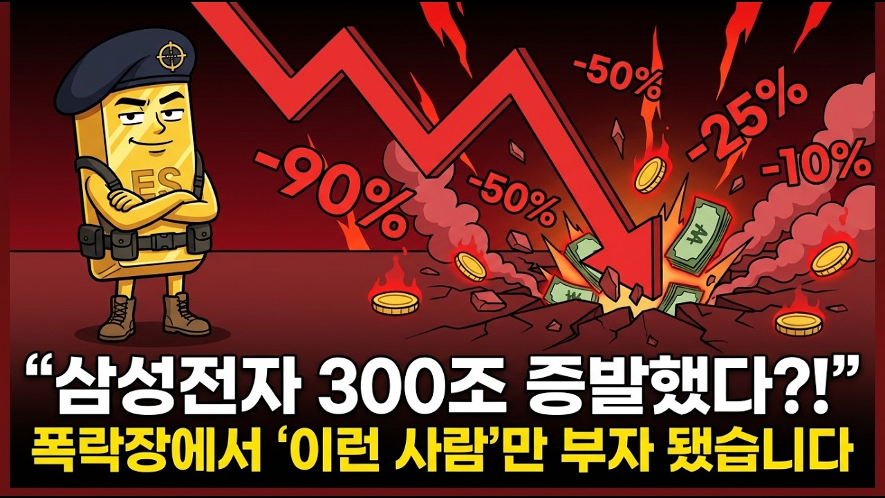 코스피 -18%, 삼성전자 300조 증발 | 이 폭락에서 부자가 된 사람들의 공통점