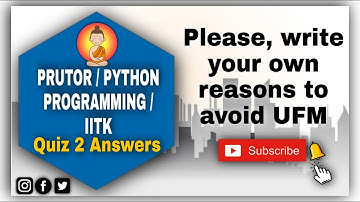 #PRUTOR | Python Programming | Quiz 2 | KNC402 | Answers with Proper Reasoning | AKTU | 💯% Correct |