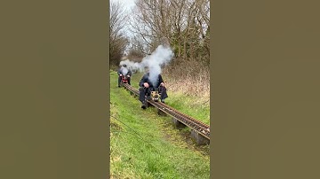 A Trio of Steam! Miniature Locomotives Climbing Together 🚂 #miniaturerailway #steam #locomotives