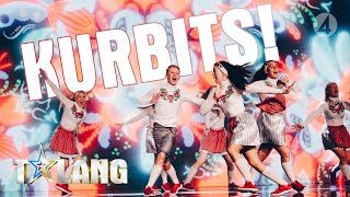 Kurbits crew kör ett färgsprakande dansnummer i Talang 2019 - Talang (TV4)