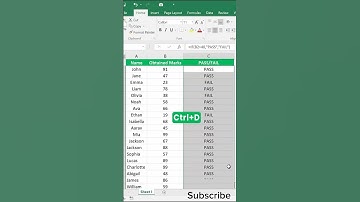 Excel IF function trick ( In 20 seconds)| Pass/Fail #shorts #exceltricks