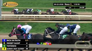 RACE 3 PROGRAM 08 22 2026