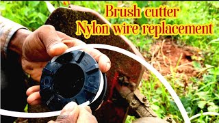 How to replace trimmer nylon string | brush cutter nylon wire replacement |trimmer wire replacement