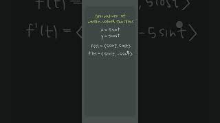 Differentiate ↗️vector-valued↗️ functions, BUT MAKE IT EASY 😅😅  #apcalculus #apcalc #unit9 #shorts