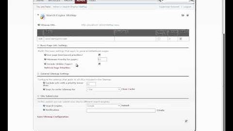 Configuring your Search Engine Sitemap