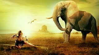 Women warrior vs Elephant  Photoshop Manipulation part 2