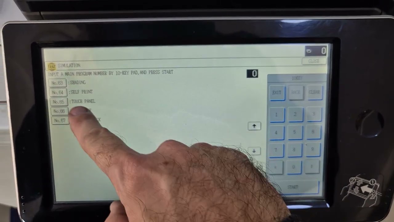 How to make Touch panel adjustment on SHARP models like MX-M365