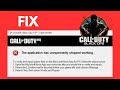 How to Fix Application Has Unexpectedly Stopped Working Error in Black Ops 6