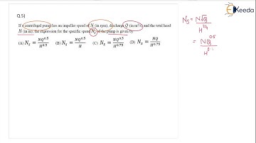 Specific Speed Of Pumps And Turbines | Fluid Mechanics & Hydraulic Machines GATE Numerical 5