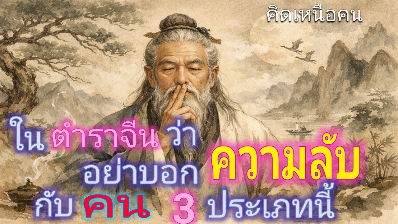 ตำราจีน : อย่าบอกความลับกับคน 3 ประเภทนี้ | ผลประโยชน์ | รู้ทันคน | บทเรียนชีวิต | คิดเหนือคน
