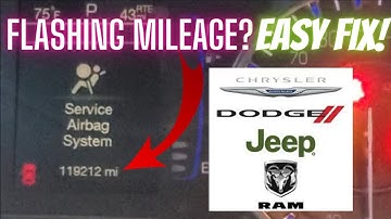 Dodge Chrysler Jeep FLASHING Mileage odometer  speedometer FIX!