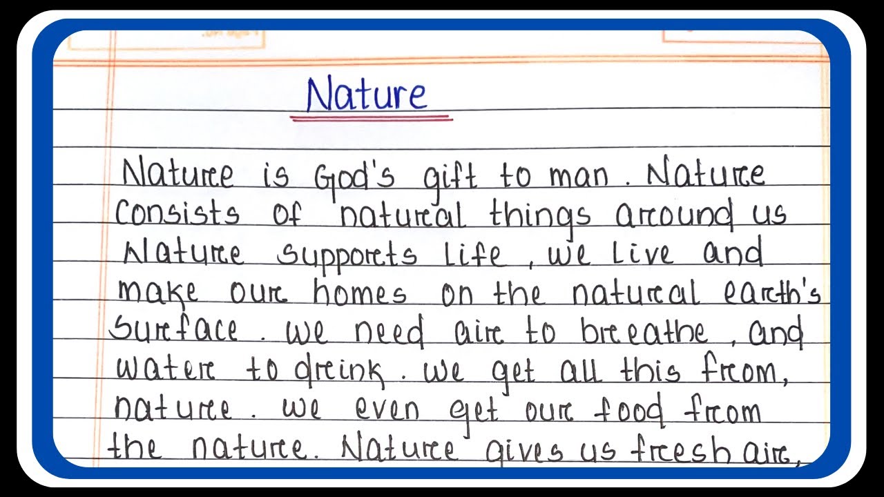 essay on nature for class 6