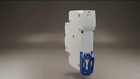 3D model turntable preview of a 1 pole MCB (Miniature Circuit Breaker)