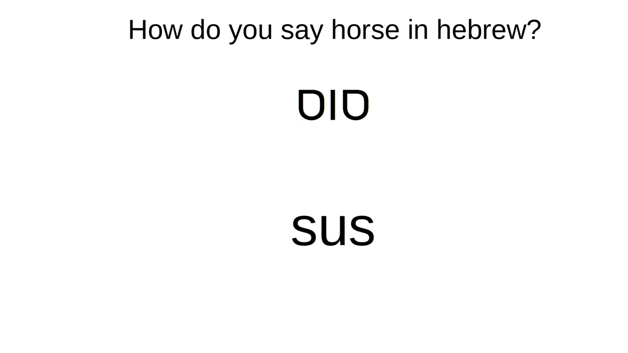 How To Pronounce Horse In Hebrew