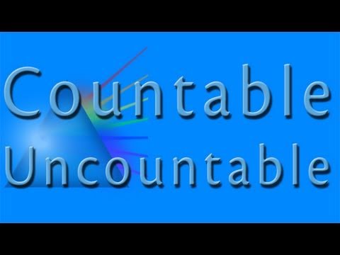 شرح countable and uncountable المعدود والغير 