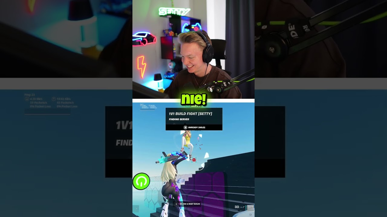 Setty vs Widz na autostradzie😎 DZIEN 42 1v1 #setty #fortnite #challenge