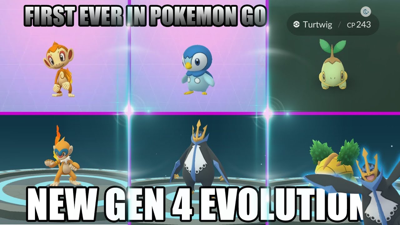 pokemon go raids FIRST EVER GEN 4 EVOLUTION - GROTLE MONFERNO EMPELEON | GEN 4 HUNT | NEWS | POKEMON GO