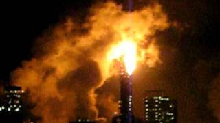 Flames at the BP refinery Grangemouth