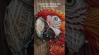 I Turned Simple String Into a Stunning Parrot | String Art Transformation #craftasmr #diyhomedecor