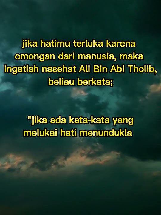 Nasihat Ali Bin Abi Tholib