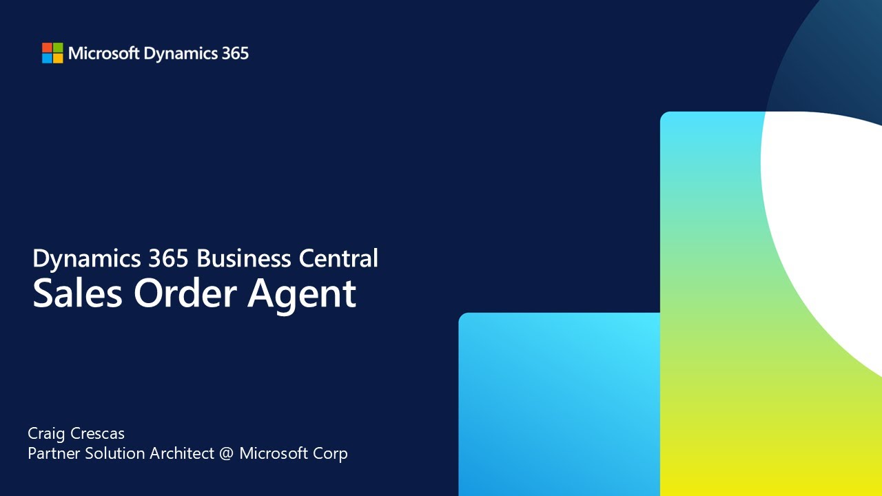 Agents in BC - Sales Order Agent