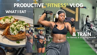 my fatloss journey, easy *high protein* meals, upperbody workout | productive fitness VLOG