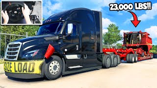 Freightliner Cascadia Oversized Load  American Truck Simulator | Thrustmaster Wheel & Shifter