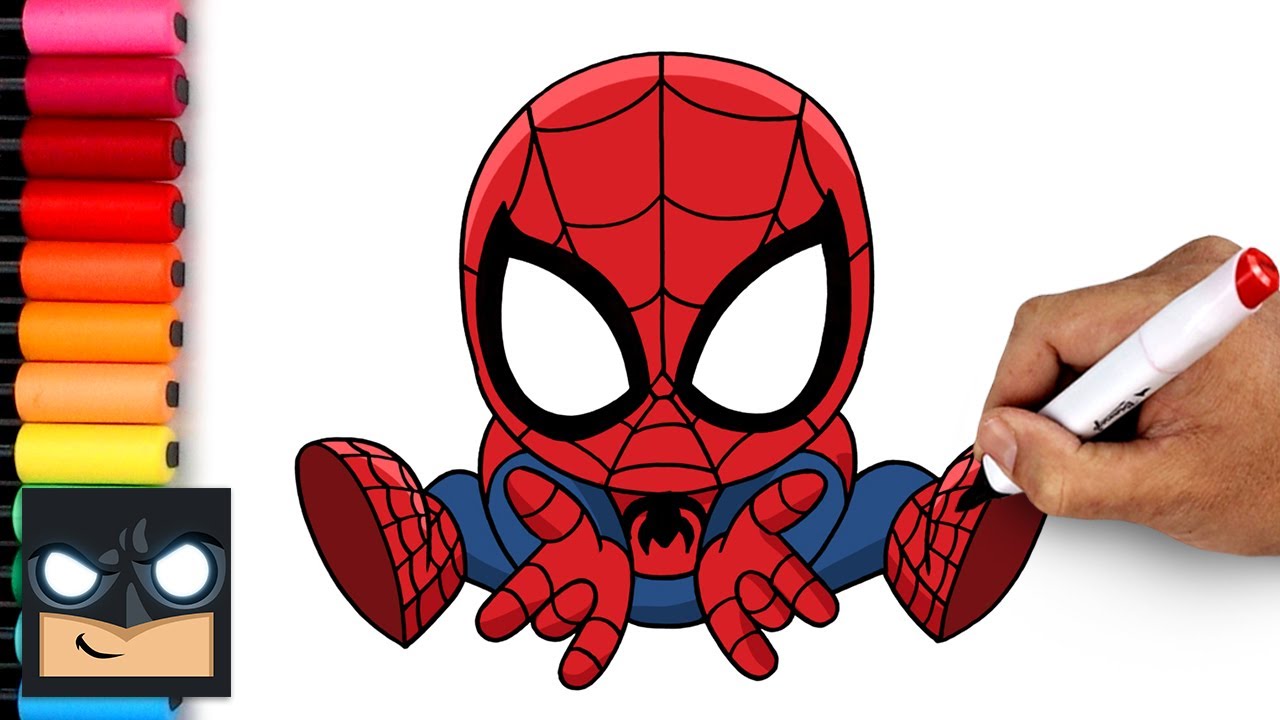 Spiderman Drawing - How To Draw Spiderman Step By Step