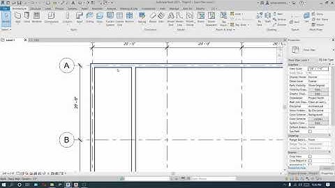How to draw wall / offset / and trim (Revit Tutorial for Beginners)