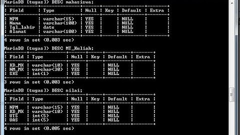 Belajar MySQL di CMD #Part1