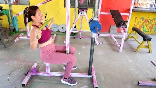 My Homemade Concrete Gym - Back Workout