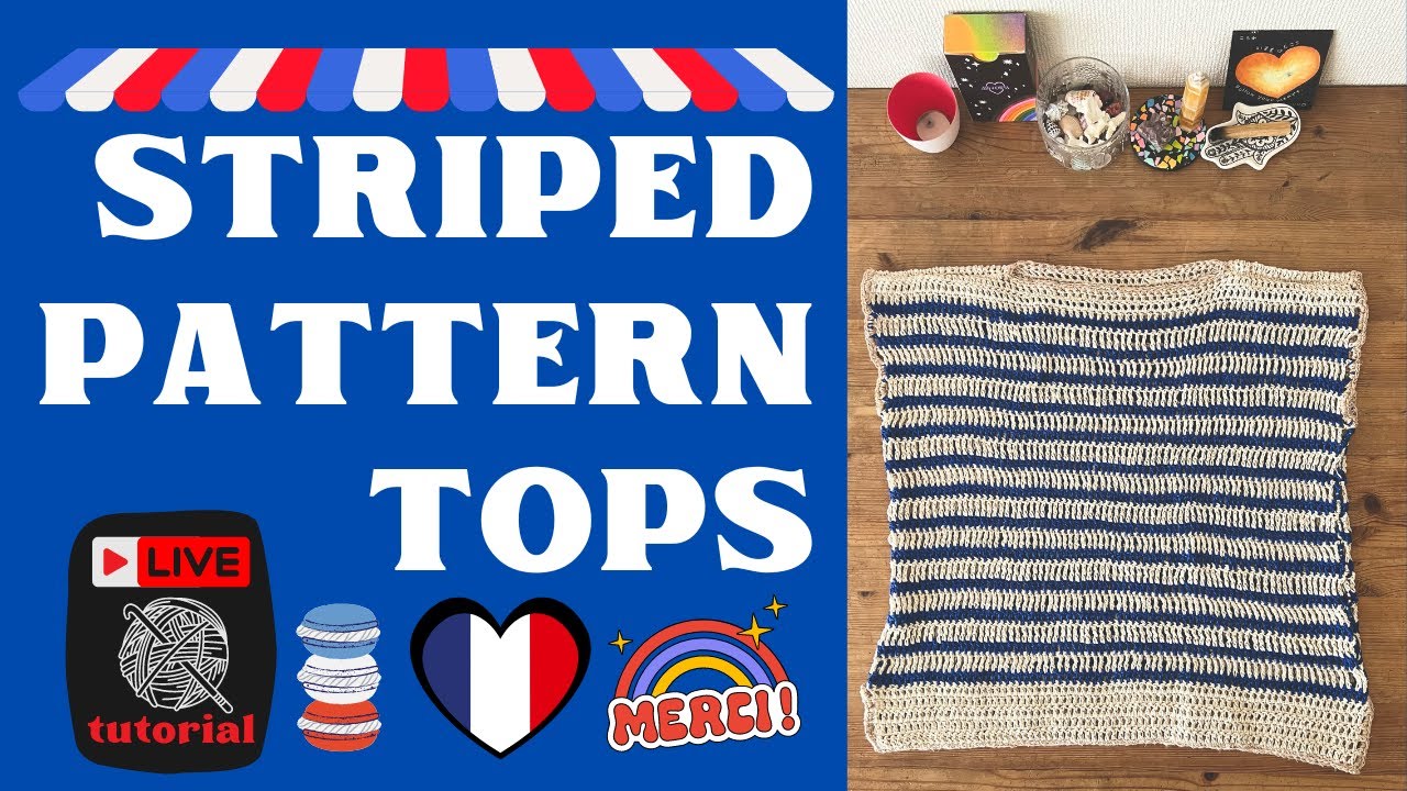 How to Make a Striped Top Using Two Squares - YouTube