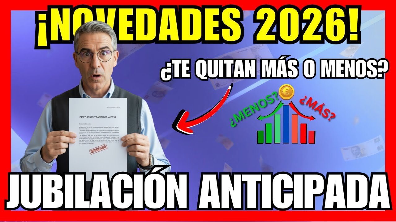 ¡NOVEDADES 2026! Jubilación anticipada voluntaria: derogación DT34, penalizaciones y QUIÉN SE SALVA
