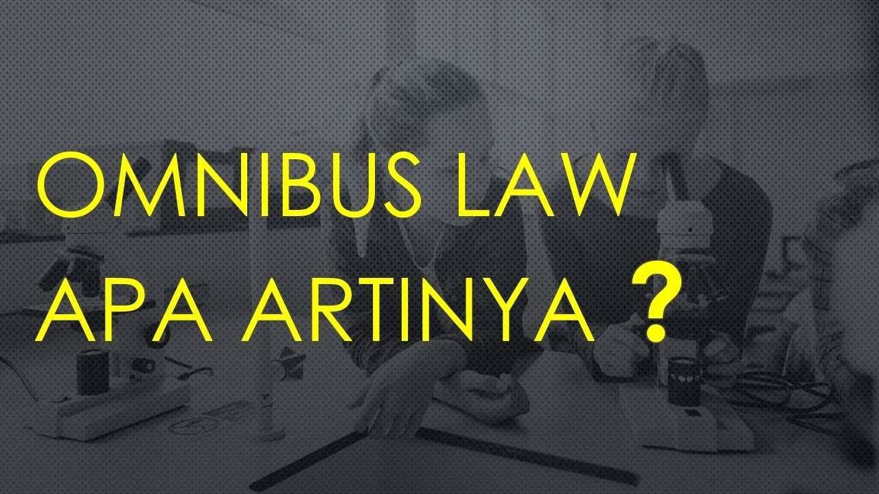 Omnibus Law Apa artinya? YouTube