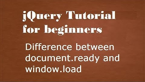 Difference between $(window).load and $(document).ready in Hindi.