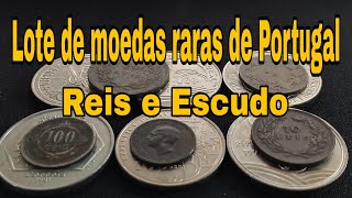 Raras Moedas de Portugal  Réis e Escudo um Lote Incrível