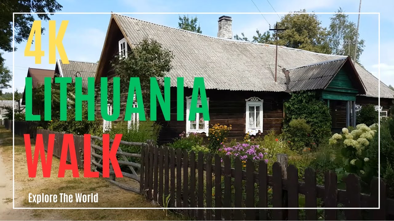 【4K】 Lithuania Village Wlak - Grabijolai, the Most Beautiful Village