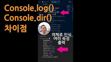 Console.log vs console.dir 차이 설명과 예시 3가지