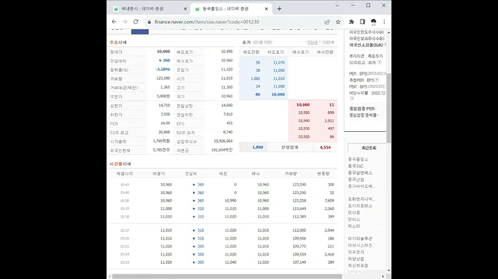 001230동국홀딩스 주가 전망 및 차트 분석