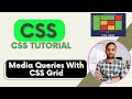 Grid tutorial with media query | Let's make responsive website |full stack development course #css3