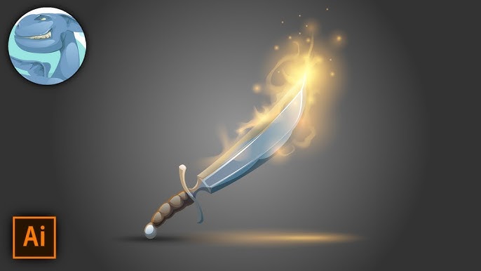 Sword Design In Adobe Illustrator cc 2022