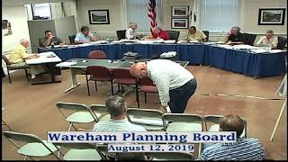 Wareham Planning Board Meeting 8-12-2019