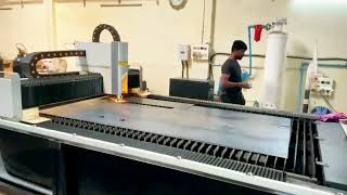 laser cutting using for electrical panel manufacturing process#electricalpanel #cnc