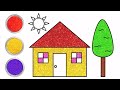 How to draw a house         easy drawing for kids