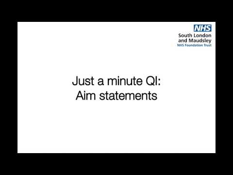 Just a Minute QI: Aim Statements