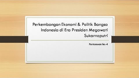 Jelaskan proses Pemilu Presiden Pilpres pada masa pemerintahan Megawati Soekarnoputri