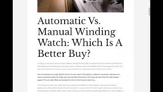 Automatic Vs Manual Winding Watch! Which Is A Better Buy?
