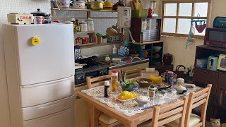 Re-ment Cooking EbiFry, grilled Fish and Salad / Satisfying Re-ment Collections / ASMR