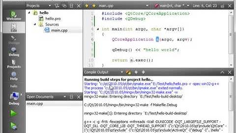 C   Qt 02   hello world